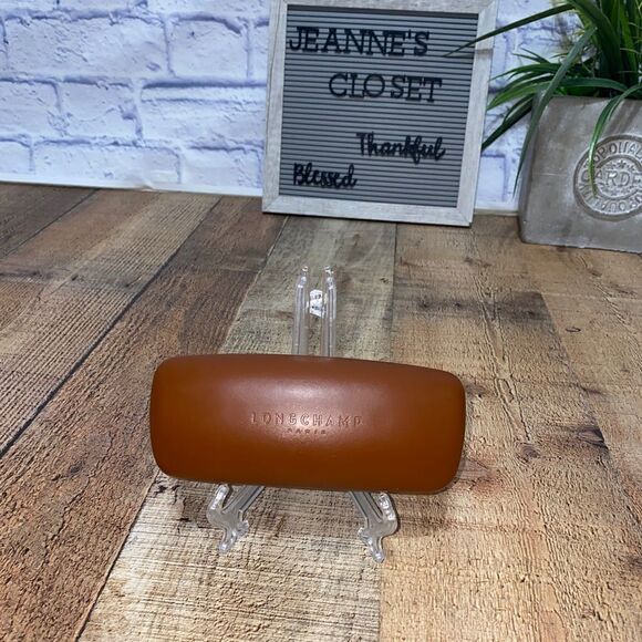 Longchamp Brown Eyeglass Sunglass Case Holder. - Picture 3 of 9